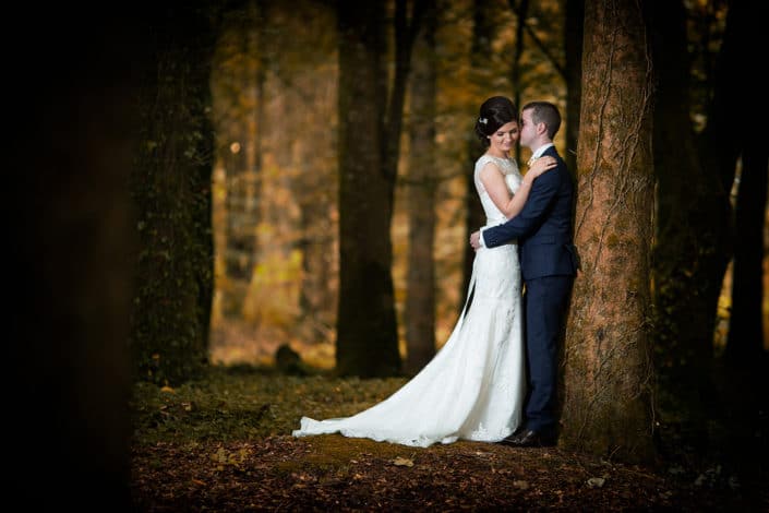 bride and groom at beleek woods ballina wedding